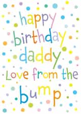 Sweet and spotty Birthday Card for Daddy from the bump! created by size3art