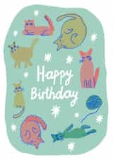 Happy Birthday // Cute Cat Card created by Lucy Bromilow