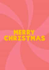 Merry Christmas Card - Pink and Red - Bright & Fun Christmas Card for Friend created by This Gal Designs