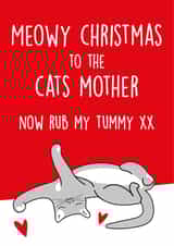 Cute Cat lover Christmas card for a Cat mum created by Quinton cards