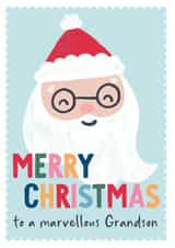 Cute Santa Christmas Card for a marvellous Grandson created by Sarah Catherine