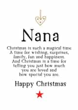 Happy Christmas to a special Nana who is loved so much created by Word Up Creative