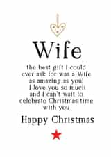 Happy Christmas to my amazing Wife who I love so much created by Word Up Creative