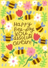 Bee happy birthday card created by Nikki Miles
