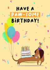 Paw-Some Birthday Card - for Friends created by daminidesigns