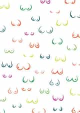 Boobs Greeting Card, Card for Girlfriend, Funny Card, Humour Card for Her created by Roshni Desai & Things