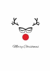 Cute Reindeer with lashes wishing you a Merry Christmas! created by Say it like you mean it 