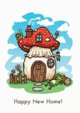 Mushroom Cottage Cute New Home Card created by Sam Birch