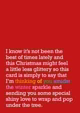 Christmas Card - Sympathy Card - Card For Loved One  - Thinking Of You Card created by The Right Lines