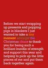 Christmas Card - Card For Loved One - Thank You Card - Christmas Gift - Seasonal created by The Right Lines