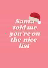 Santa’s nice list card created by Proper job studio