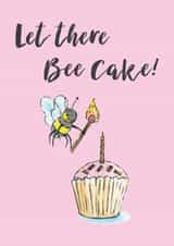 Cute celebration card for friends and family. Cake makes everything better. created by Helen Morgan Illustration