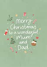 Wonderful Parents Christmas Card - Mum & Dad created by Fliss Muir