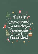Wonderful Grandma & Grandad Christmas Card created by Fliss Muir