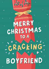 Funny Christmas Card For Boyfriend - Christmas Cracker created by Fliss Muir