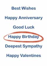 Basic circle choice Birthday card created by TrueTown