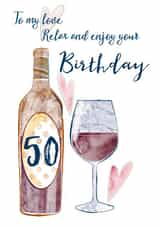 50th Birthday card, perfect for husband, wife, fiancé or partner - turning 50 created by One and Only