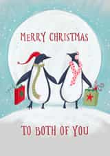 Both of You - Couple - Christmas Card with Penguins created by Dale Simpson