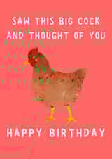 Big Cock FUNNY Birthday Card created by Char's Designs