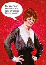 Funny Vintage Christmas / New Year Card - Legend created by kissmekwik