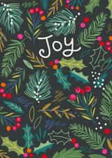 Joy colourful Christmas card created by Pablo and Pickle Studio