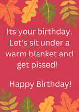 Lets drink to Autumn! and your birthday.... created by Say Something Designs 