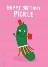 Happy Birthday Pickle Gherkin Card created by Lucy Maggie Designs