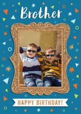 Personalised Birthday Photo Card created by Dalia Clark Design - Confetti Frame - Brother - Photo Card