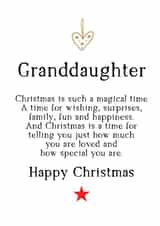 Happy Christmas to a special Granddaughter who is loved so much created by Word Up Creative