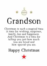 Happy Christmas to a special Grandson who is loved so much created by Word Up Creative