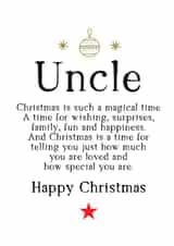 Happy Christmas to a special Uncle who is loved so much created by Word Up Creative