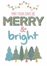 Merry and bright Christmas card created by Strawberry Mint