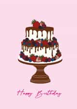 Happy Birthday Cake Card Happy Birthday Card created by Roshni Desai & Things