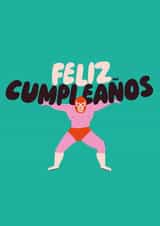 Lucha Libre - Illustrated Birthday Card for Strong Men created by Betiobca