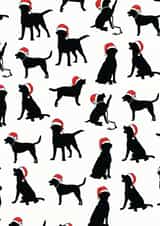 Black Labrador Christmas Card, Black Labrador, Christmas Card created by GREEDY LAB