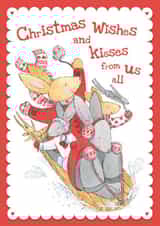 Cute Christmas Card For A Special Person Or Family From You All created by Helen Morgan Illustration