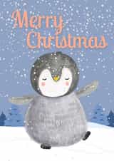 Cute penguin Christmas card created by Scribe Design House
