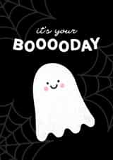 It's Your Booooday | Cute Ghost Birthday Halloween Card created by Jess Shah