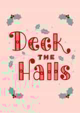 Deck the halls! Retro vintage christmas card. created by Loula Rose