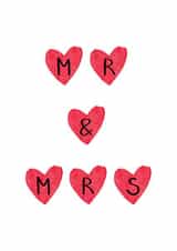 Mr & Mrs card for weddings and anniversaries created by Izzi Paints