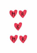 Mr & Mr card for weddings created by Izzi Paints