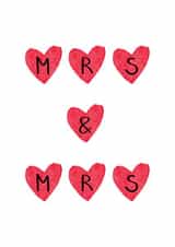 Mrs & Mrs card for weddings created by Izzi Paints