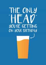 Joke birthday card for him - Beer - Alcohol - Rude card for man created by Cookie Design