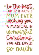 Cute Happy Christmas to the best Mum ever you are loved so much created by Always Sparkle