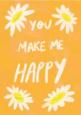 Joyful Anniversary Card for Someone Special - Your Make Me Happy created by Braba Illustration