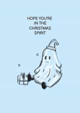 Cute Christmas Spirit Ghost Card created by Millie Hawkes