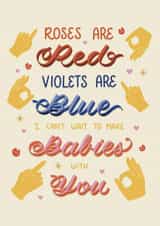 Romantic Anniversary Card for Him - Making Babies created by Daksha Giri