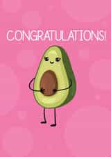 Cute Avocado Congratulations On The News Of Your Baby Card created by Yeh Boi