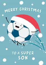 Football Christmas Card For Son created by Macie Dot Doodles