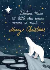 Romantic Christmas Card for someone who is very far from you - Polar Bear Card created by Forever Funny